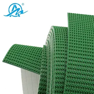 Customized Green Pvc Industrial Belt Rough Top Conveyor Belt By Splicing