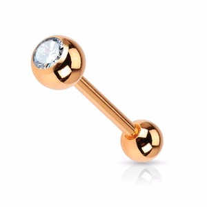 Commercio all'ingrosso acciaio al titanio gemma 316l corpo in acciaio chirurgico <span class=keywords><strong>Piercing</strong></span> gioielli bilanciere lingua - Product Image 2