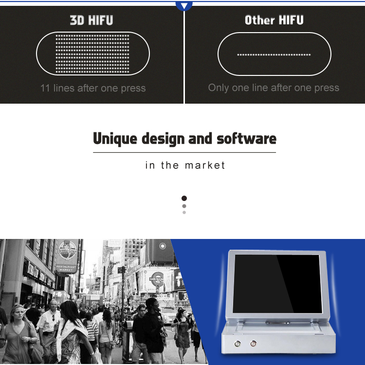 3D Hifu Face Machine 11 Lines Facial Anti Aging Slimming Body Machine