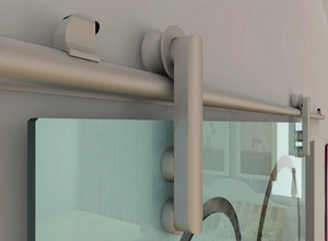 Nhôm & Anodize Foot Sliding Barn Door/Glass Door Phần Cứng Theo Dõi Set-Heavy Duty DIY Dễ Dàng Cài Đặt Ultra Smooth Quiet Rail Kit - Product Image 4