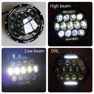 Offroad impermeable Ángel ojos respiración agujero redondo auto 7 pulgadas Faro, motocicleta jeep coche LED faro - Product Image 3