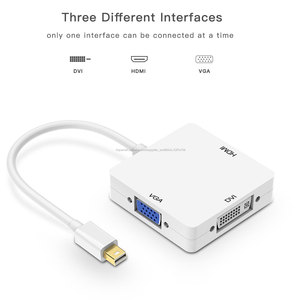 3 en 1 <span class=keywords><strong>Mini</strong></span> DP <span class=keywords><strong>DisplayPort</strong></span> <span class=keywords><strong>a</strong></span> HDMI/DVI/<span class=keywords><strong>VGA</strong></span> adaptador de Cable de puerto para <span class=keywords><strong>Apple</strong></span> MacBook Pro HDTV proyector - Product Image 4
