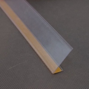 Meethope Display Retail Store Supermarket L Shape Angled clear <strong>Plastic</strong> Channel Extrus Data Self Adhesive <strong>Plastic</strong> <strong>Strip</strong> - Product Image 2