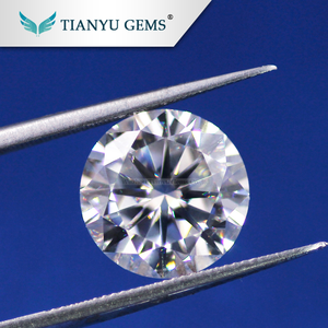 Super bonne qualité excellente coupe 6.5mm 1ct lâche blanc diamant prix par carat - Product Image 4