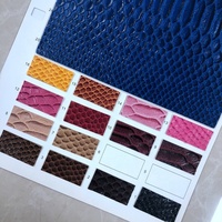 Fashionable Color PU Leather Rolls Fake crocodile Snake Skin Leather for Handbag and Wallets Mobile case Cover Usage