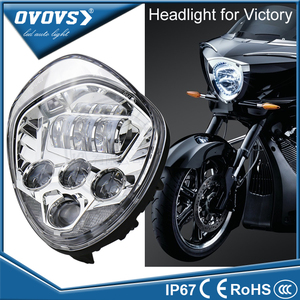 OVOVS cromo del faro de <span class=keywords><strong>la</strong></span> motocicleta hi/lo viga campo a través llevó <span class=keywords><strong>la</strong></span> linterna para <span class=keywords><strong>la</strong></span> v-ictoria - Product Image 1