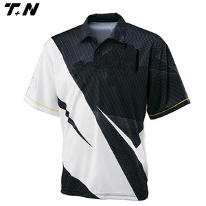 China, fábrica de camisas de polo sublimado blanco <span class=keywords><strong>y</strong></span> negro - Product Image 1