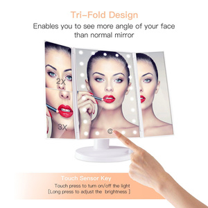 IFINE Écran tactile réglable 22 LED <span class=keywords><strong>Miroir</strong></span> de maquillage cosmétique avec lumières Meilleures ventes Charge USB <span class=keywords><strong>Miroir</strong></span> de bureau à <span class=keywords><strong>180</strong></span> degrés - Product Image 6
