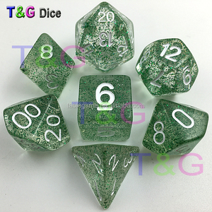 Lot de 7 dés de <span class=keywords><strong>jeu</strong></span> à paillettes pour garçons, dés pour activités diverses, runnings, Dragons - Product Image 5