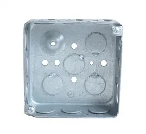 Shanghai Linsky metall box 4 "x4" x1-1/2 square box gezogen mit leitung kos