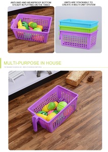<span class=keywords><strong>Meilleur</strong></span> vente de bonne qualité <span class=keywords><strong>portable</strong></span> en plastique classe paniers de rangement avec poignée - Product Image 4