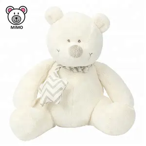 Buatan Tangan Bayi Menggemaskan Boneka Beruang Mainan Mewah dengan Syal Grosir Kustom Lucu Mainan Anak Tidur Boneka Hewan Lembut Boneka Beruang