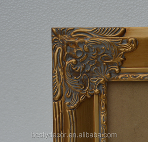 アンティークゴールドカスタマイズ画像フォトウッドフレームルイチャイナミラー - Product Image 3