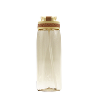Bouteille d'eau en plastique transparente de haute qualité de 750 ml avec dégradé de couleurs, bouteille d'eau en Tritan PP avec échelle graduée