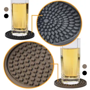 Renjia Silicon Rubber Wijnglas Coaster Groothandel Leeg Onderzetters Set Voor Drinken Aangepaste Siliconen Coaster