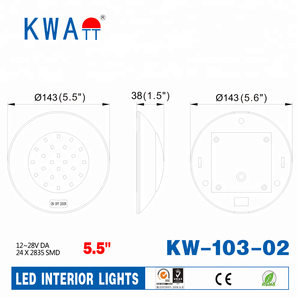 Plafonniers <span class=keywords><strong>LED</strong></span> de haute qualité d'usine, à haut lumen, <span class=keywords><strong>12V</strong></span> -24V, <span class=keywords><strong>avec</strong></span> <span class=keywords><strong>interrupteur</strong></span>, CE/RoHS - Product Image 6