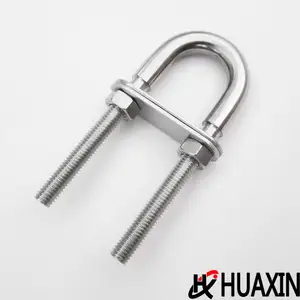 High Quality Stainless Steel SUS304/316 U Bolts With Two Plates And Nuts Pipe Clamp M8