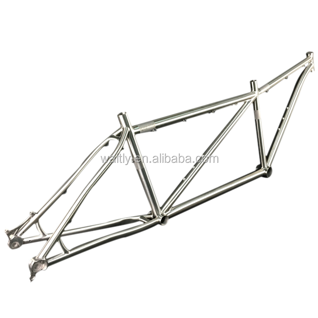 チタン製タ tandem マウンテンバイクフレーム 29インチ 5年保証 シルバー