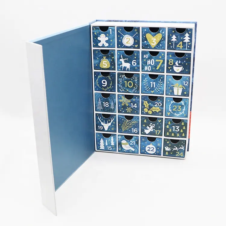 Рождественский Магнитный бумажный ящик ручной работы календарь для Рамадана картонная упаковочная коробка