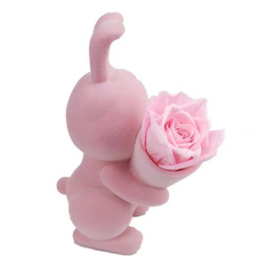 Rose Preservate a Lunga Durata, Fiori Immortali, Rose Eterne in Confezione Coniglio per Regalo di Compleanno - Product Image 4
