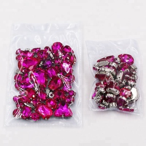 Chất Lượng Cao Rose Red Dưới Sew-On Thạch Flatback Hỗn Hợp Hình Dạng Pha Lê Thạch 50 cái/túi Làm Từ Thủy Tinh Cho Tự Làm Giày - Product Image 3