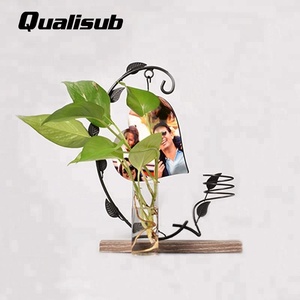 Qualisub-<span class=keywords><strong>marcos</strong></span> de fotos de Metal y madera para sublimación <span class=keywords><strong>con</strong></span> botella de <span class=keywords><strong>flores</strong></span> - Product Image 4