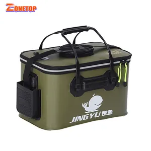 ZONETOP outdoor portable folding water proof fashion plastic eva fishing bucket oem customized zonetop waterproof eva