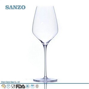 sanzo sj1001 hechos a mano fabricante de vidrio hecho a mano de cristal transparente de color rojo vino de vidrio - Product Image 1