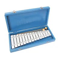 Instrumento musical xilófono música notas de xilófono con caja de madera