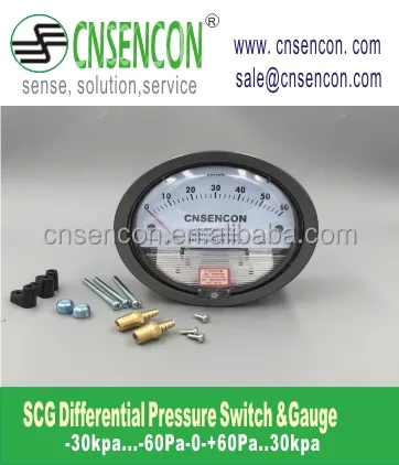 Manómetro de presión diferencial de aire de aceite rojo de alta calidad 700 0-Pa