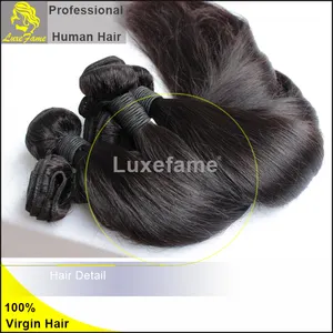 Luxefame aliexpressの卸売価格グレード10a人間の髪織りバンドルストレートペルー髪