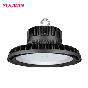 Refletor de luz de alumínio para armazém de equipamentos industriais UFO High Bay 200W 160LM/W de alta eficiência 100W 150W LED luz IP65