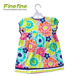 Abbigliamento all'ingrosso per bambine nuove nate in cotone 100% estivo Premium abbigliamento <span class=keywords><strong>1</strong></span> <span class=keywords><strong>anno</strong></span> abiti da bambina - Product Image 2
