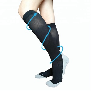 Calcetines de compresión 20-30 mmhg negro alzas rodilla, calcetines de compresión para las <span class=keywords><strong>venas</strong></span> varicosas - Product Image 2