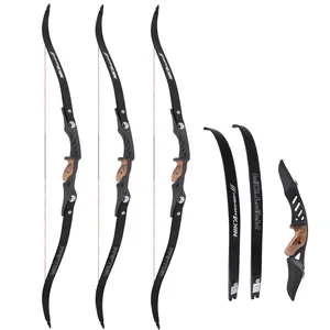 Arc professionnel Recurve 60 ", 25-50lb, pour la chasse, noir Phoenix, puissant