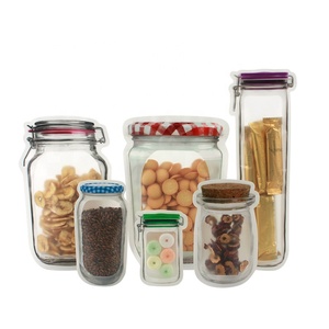 Grosir Tas Toples Plastik Laminasi Mason Jar, Kantong Berbentuk Spesial Permen Tas Mason Jar