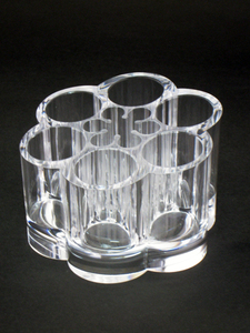 Support de rouge à lèvres vert clair 6 voies en forme de fleur en acrylique écologique - Product Image 6