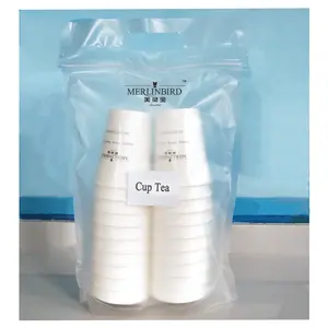 Disposable Paper Cup With Tea Inside Bottom