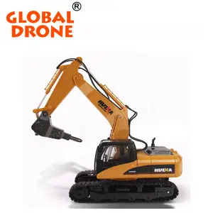 Hoge Kwaliteit Global Droen Huina 1560 Rc Graafmachine 1:14 2.4G Rc Opladen Auto Gebroken Demonteren Truck Techniek Voertuig Speelgoed