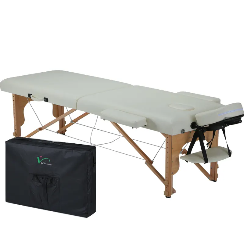 Katlanır taşınabilir masaj masası yatak Spa salonu yüz ücretsiz taşıma çantası