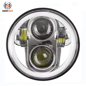 Phare de conduite LED pour moto 40W 5.75 "phare LED rond 5 3/4 pouces projecteur de moto phare avec <span class=keywords><strong>Halo</strong></span> - Product Image 1