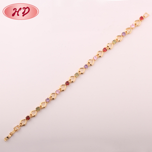 Moda donna oro 18K CZ zirconi cubici fatti a mano per bracciale a buon mercato stile africano gioielli - Product Image 1