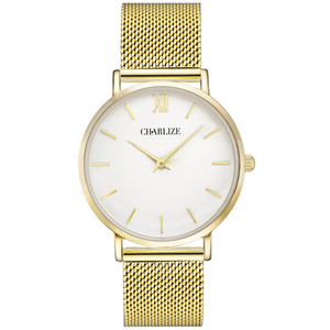 Montre pour femme personnalisée avec votre propre marque, vente en gros promotionnelle 2021, montre-bracelet pour femme avec bracelet en maille or rose, montres pour femmes - Product Image 6