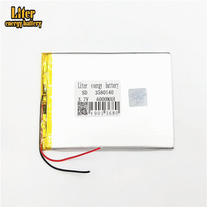 Venta wholesale ultra thin 3580140 batteries 6000 mAh lipo battery 3,7 V rechargeable lithium ion polymer - Product Image 1