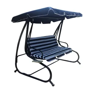 Patio Stalen Veranda Schommel Outdoor Lounge Stoel 3 Persoons Bank Met Top Luifel