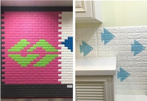 3D hình nền dính bọt tường gạch Máy làm - Product Image 2