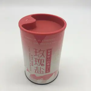 Nhà Máy Bán Muối Thực Phẩm Bao Bì Ống Giấy Xi Lanh Container Với Shaker Cap