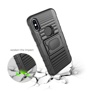Funda 3 en 1 con soporte tipo armadura robótica para teléfono móvil iPhone <span class=keywords><strong>X</strong></span> <span class=keywords><strong>8</strong></span> con soporte magnético para coche - Product Image 4
