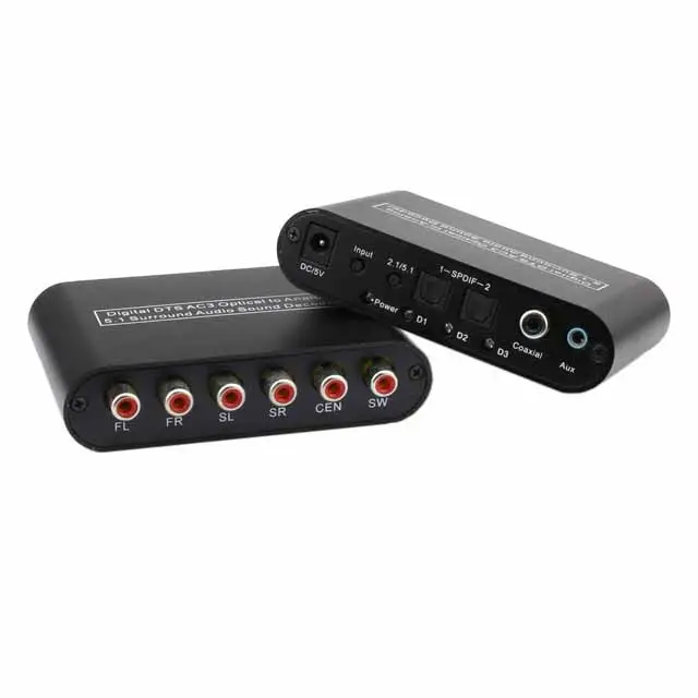 HDMI Audio Extractor Digital Audio zu 5.1 Analog Audio Converter Optischer SPDIF Koaxialer Eingang 5.1CH Ausgang R/L out