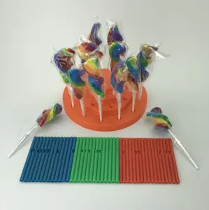 Pvc Plastic Pot Met Lolly Display Deksel Voor Candy Lollipop Bij Lage Prijs